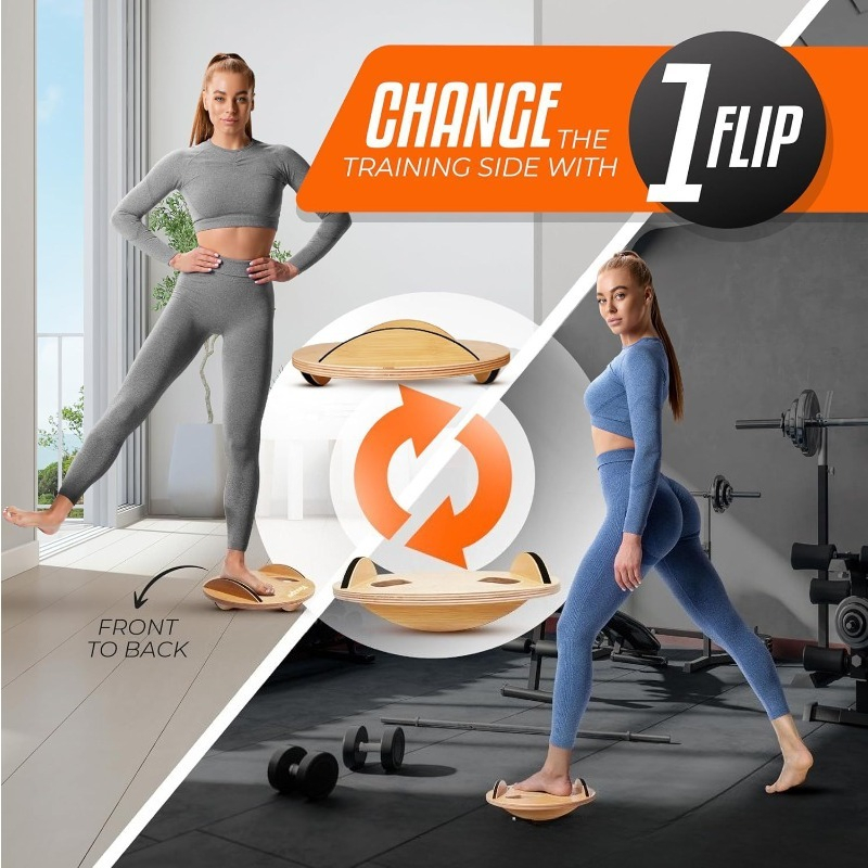 Drewniana deska do ćwiczeń rów – Yoga Fitness Training recenzja i cena